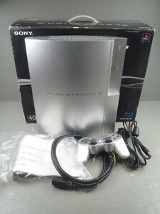 ♪SONY PlayStation3/PS3 本体セット 40GB サテンシルバー CECHH00SS♪動作OK 中古品