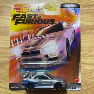 HotWheels Nissan Skyline GT-R BNR34 FAST&FURIOUS ホットウィール 日産 スカイライン ワイルドスピード