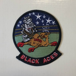 米海軍 VF-41 "BLACK ACES" F-14マスコットパッチ(リビア軍機撃墜記念)