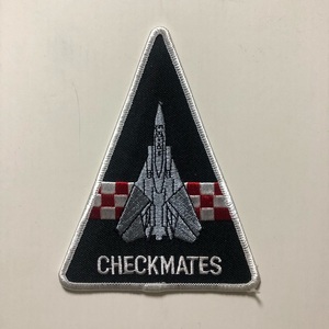 米海軍 VF-211 "FIGHTING CHECKMATES" 航空機パッチ(三角形・F-14)