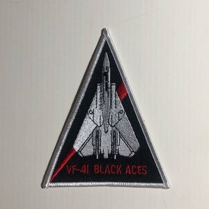 米海軍 VF-41 "BLACK ACES" 航空機パッチ(三角形・F-14)