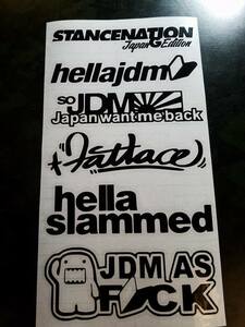  free shipping Stan sstance width 15.⑩ North America USDM JDM Hella Flash VIP front bar na- cutting sticker Stan Sune -shon