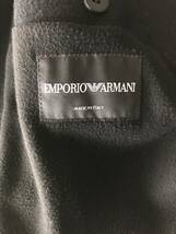 EMPORIO ARMANI チェスターコート 44 ブラック エンポリオアルマーニ イタリア 黒 シングル_画像6