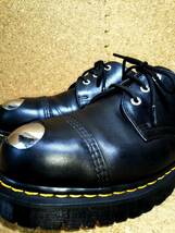 【Dr.MARTENS】ドクターマーチン 1925 スチールトゥ3ホールシューズ UK9 (28cm ) CORE BEX ブラック スチール剥き出し 希少レア【美品】_画像1