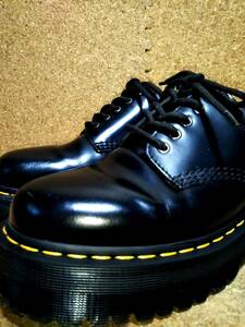 【Dr.MARTENS】ドクターマーチン 8053 クアッド 5ホールシューズ UK8 (27cm ) QUAD RETRO 5EYE SHOE ブラック 厚底