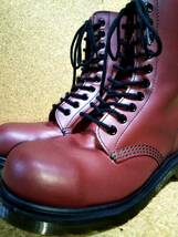 【Dr.MARTENS】ドクターマーチン 1919 PW スチールトゥ 10ホールブーツ UK4 (23cm ) 10EYE STEEL TOE BOOTS CHERRY RED 希少【美品】_画像1