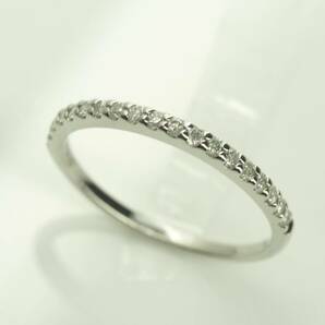 ◆素敵な可愛い天然ダイヤモンドハーフエタニティリング指輪 Pt900 D0.2cの画像1