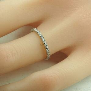 ◆素敵な可愛い天然ダイヤモンドハーフエタニティリング指輪 Pt900 D0.2cの画像5