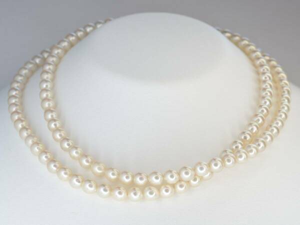 ◆585 田崎真珠祭り！！TASAKI　照り良質天然アコヤ本真珠2連ネックレス