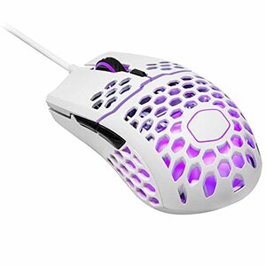 Cooler Master MasterMouse MM711 White Glossy ゲーミングマウス 超軽量 (中古品)