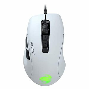 ROCCAT ゲーミングマウス Kone Pure Ultra 有線 PVC ホワイト/白 光学式/16(中古品)