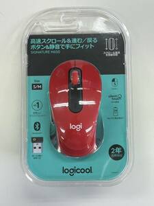 送料350円～ 新品未使用 Logicool M650 ワイヤレスマウス 静音 S/Mサイズ レッド 赤 RED Signature Bluetooth ロジクール