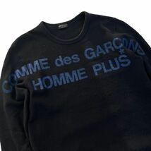 AD 1999 comme des garons homme plus knit logo print sweater collection archive Japanese label Rei Kawakubo rare _画像2