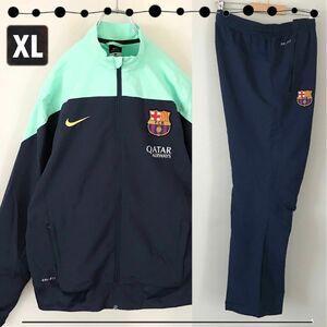 NIKE FCバルセロナ★サッカートラックスーツ★DRI-FIT★ジャケット&パンツ上下セット★ナイキ★刺繍デザイン★メンズXL