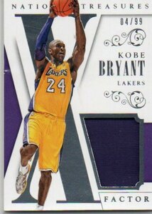 【Kobe Bryant】 2013-2014 Panini National Treasures X-Factor Jersey /99 99枚限定