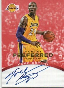 【Kobe Bryant】 2012-2013 Panini Preferred Panini Signature Red auto /74 74枚限定 直書き 激レア!