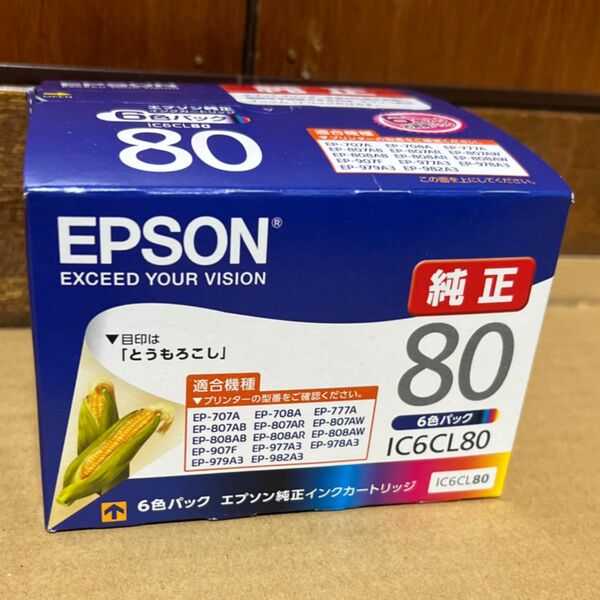 【期限たっぷり2026.11】【未開封】 エプソン IC6CL80 純正 インク　EPSON とうもろこし