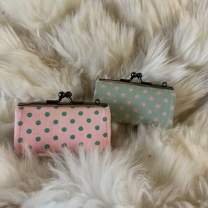 印鑑ケース がま口 コインケース 水玉