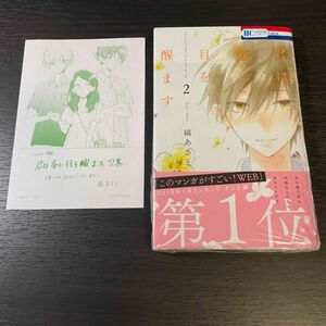 君は春に目を醒ます 2巻 縞あさと コミック 非売品 特典 ペーパー 白泉社 花とゆめコミックス