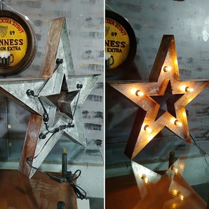 アメリカン ヴィンテージStyle/STAR（galvanized/ガルヴァナイズ）AMERICAN STAR 電飾/#店舗什器#星型#スターオーナメント#インテリアの画像5