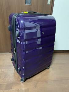 ☆大型 LLサイズ 大容量115L スーツケース TSAロック 軽量 パープル 紫 GMS-5255【smtb-M】GLOBALMASTERSELECT グローバルマスターセレクト