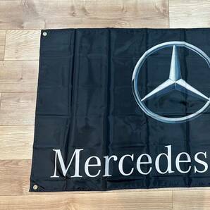 約150×90cm メルセデスベンツ 特大フラッグ バナー タペストリー 旗 ガレージ装飾 Mercedes-Benz ベンツ BMW 店舗装飾 AMG の画像3