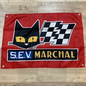 約60x90cm マーシャル 特大フラッグ バナー タペストリー 旗 ガレージ装飾 USDM JDM 旧車 バイク モンキー ゴリラ 世田谷 MARCHAL 赤の画像1