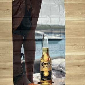 約150x90cm コロナ 特大フラッグ バナー タペストリー 旗 ガレージ装飾 CORONA BEER アメリカン雑貨 壁紙装飾 ハイネケン ビール
