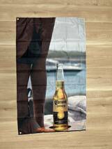 約150x90cm コロナ 特大フラッグ バナー タペストリー 旗 ガレージ装飾 CORONA BEER アメリカン雑貨 壁紙装飾 ハイネケン ビール_画像1