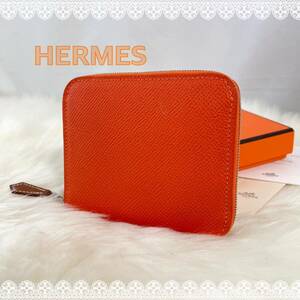 Hermes　エルメス　アザップコンパクト　シルクイン　コインケース　財布　X刻印　2016年製　457