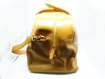 ★LOEWE ロエベ ボストンバッグ 旅行カバン イエロー ショルダー ハンド ２way レザー L27★/H_画像2