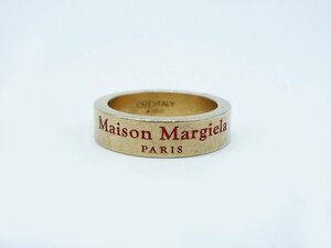 ★Maison Margiela メゾンマルジェラ SV925 リング 指輪 ゴールドカラー シルバーリング ITALY 2658 AR 5.8g★/H