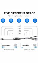 【3本セット】3 in 1巻き充電ケーブル、USB多機能充電ケーブル、3A高速充電、3つのTypeC3台の機器の同時充電に対応、長さ調整が可能_画像3