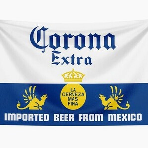 コロナ 特大フラッグ バナー 約150×90cm タペストリー 旗 ガレージ装飾 CORONA BEER アメリカン雑貨 壁紙装飾 ハイネケン ビール 