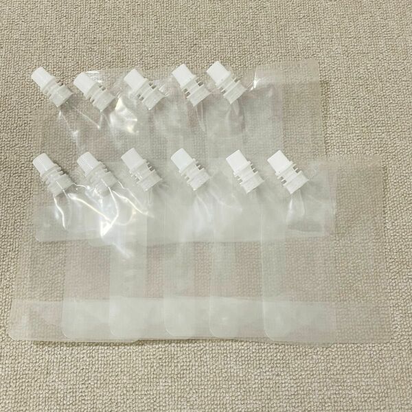 11個セット スパウトパウチ 透明 250ml プラスチック製飲料バッグ