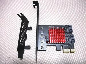 ★ SATA 3.0 2ポート 拡張カード 増設カード PCI-E 3.0 GEN3 6Gbp/s ロープロファイル 動作品