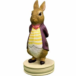 Art hand Auction 深受喜爱的彼得兔小雕像, 本杰明兔子先生, 4.5 x 4.5 x 10.5 厘米, 忠实于图画书, 手工制品, 内部的, 杂货, 装饰品, 目的