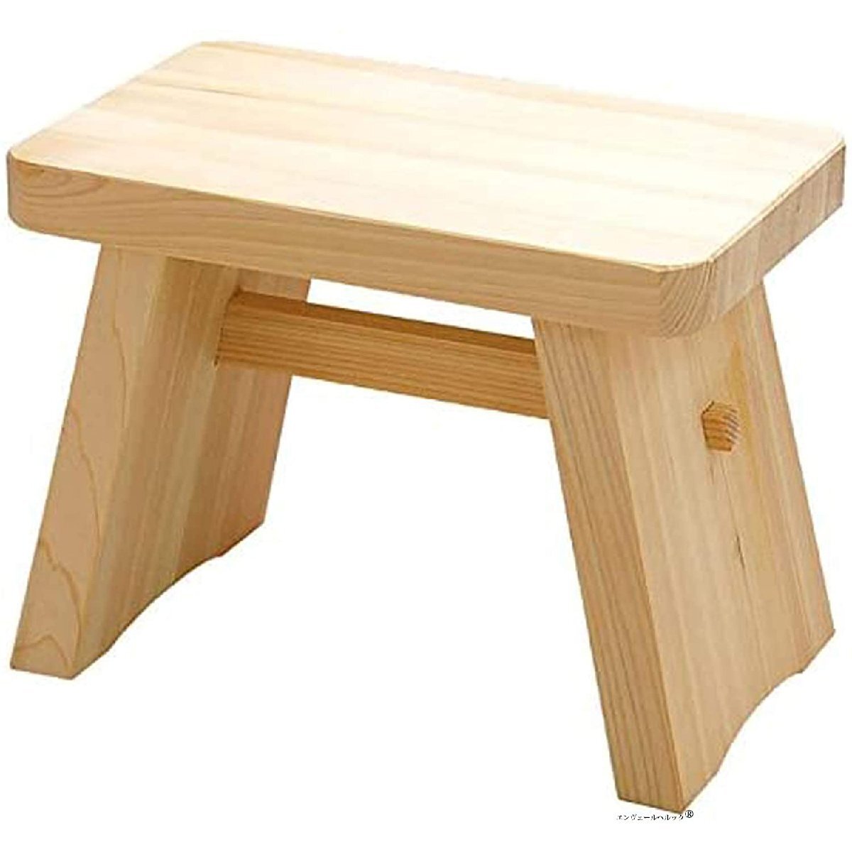 A bath stool made of water-resistant and durable cypress wood. Large height 30.5 x 18 x 23 cm. Made in Japan. Enjoy the feeling of being in a hot spring inn with this wooden chair., Handmade items, furniture, Chair, Chair, chair