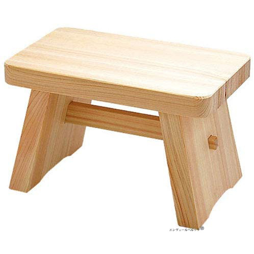 浴凳采用防水耐用的柏木制成。大尺寸, 30.5 x 18 x 19厘米高。日本制造。坐在这把木椅上, 享受温泉旅馆的感觉。, 手工制品, 家具, 椅子, 椅子, 椅子