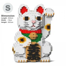 リアルな動物オブジェを作れる ブロックおもちゃ 本物そっくり 招き猫 20.6×15×高さ28.3cm ネジで固定する丈夫なブロック 大人向け_画像4