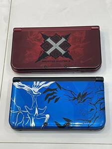 任天堂 ニンテンドー New Nintendo 3DSLL RED-001 モンスターハンター SPR-001 ゼルネアス イベルタル ブルー 2台 まとめ売り ジャンク #L