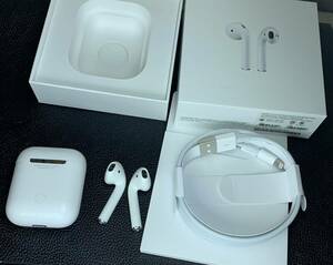 Apple AirPods 第2世代イヤホンセット正規品 動作品　音質バッテリー良好　