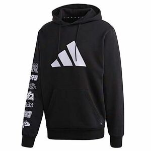 adidas アディダス スウェット パーカー プルオーバー裏起毛 保温 (Ｓサイズ)ブラック★稀少モデル！