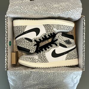 【未使用品】NIKE AIR JORDAN 1 HIGH OG WHITE CEMENT 27.5cm US9.5 ナイキ ジョーダンの画像7