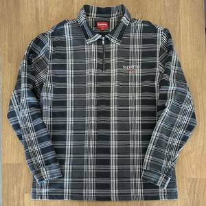 【USED】Supreme Plaid Zip L/S Polo 20AW Mサイズ シュプリーム ポロ シャツ 長袖 古着