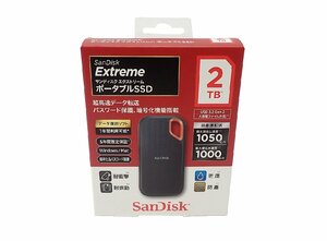 SANDISK Extreme/サンディスク エクストリーム ポータブルSSD 2TB 超高速データ転送 SDSSDE61-2T00-J25 新品