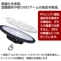 新品 UFO型 投光器 200W 2個入 led高天井照明 LED 高輝度 32000lm 6500K昼光色 高天井灯 ハイベイライト IP66防水防塵 屋内屋外兼用 LVYUAN_画像7