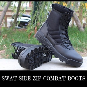  military boots Tacty karu boots combat boots rider boots work shoes shoes side zipper mackerel ge men's boots BK 26.5cm