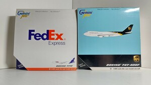 1/400 Gemini Jets FedEx フェデックス BOEING 777F / UPS ユーピーエス BOEING 747-400F 2個セット　　