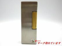 ■火花確認済 Dunhill ダンヒル ガス ライター 喫煙グッズ メンズ 男性用 アンティーク ヴィンテージ シルバー×ゴールド系 コレクション品_画像2